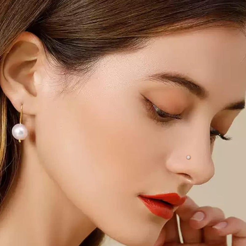 Hithop 5-Pack Clear Bioflex Flat Top Nose Ring Bone Retainers (20 Gauge (0.8mm)) - Image 5